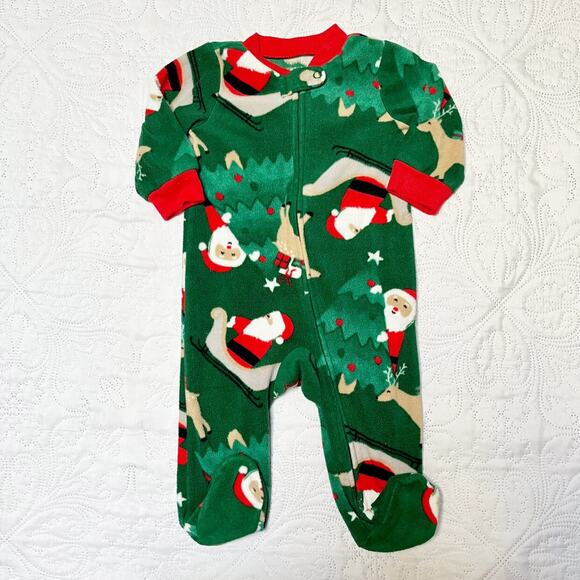 Carter's Fleece Santa PJs Size 6m - Picture 2 of 4